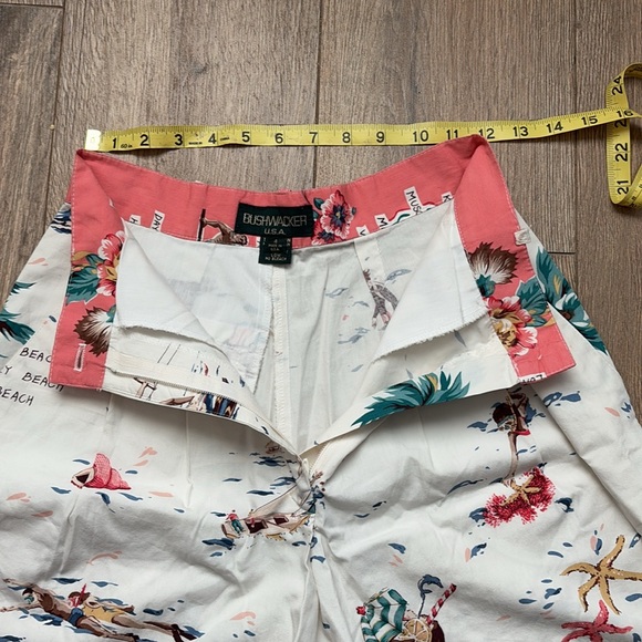 Retro Vintage Bushwacker Beach Shorts Size 4 Pleated High Waist Bermuda USA - Picture 15 of 15